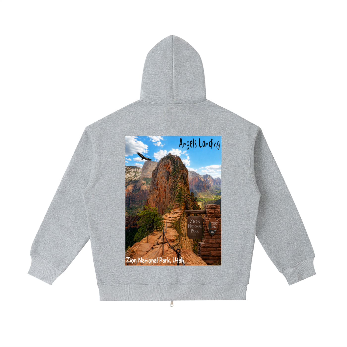 Angels Landing "I did'um" National Parks Collection  | Unisex Heavyweight Pocket Hoodie