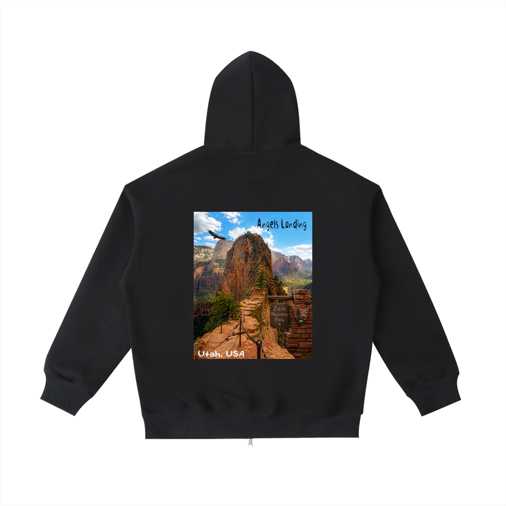 Angels Landing "I did'um" National Parks Collection  | Unisex Heavyweight Pocket Hoodie