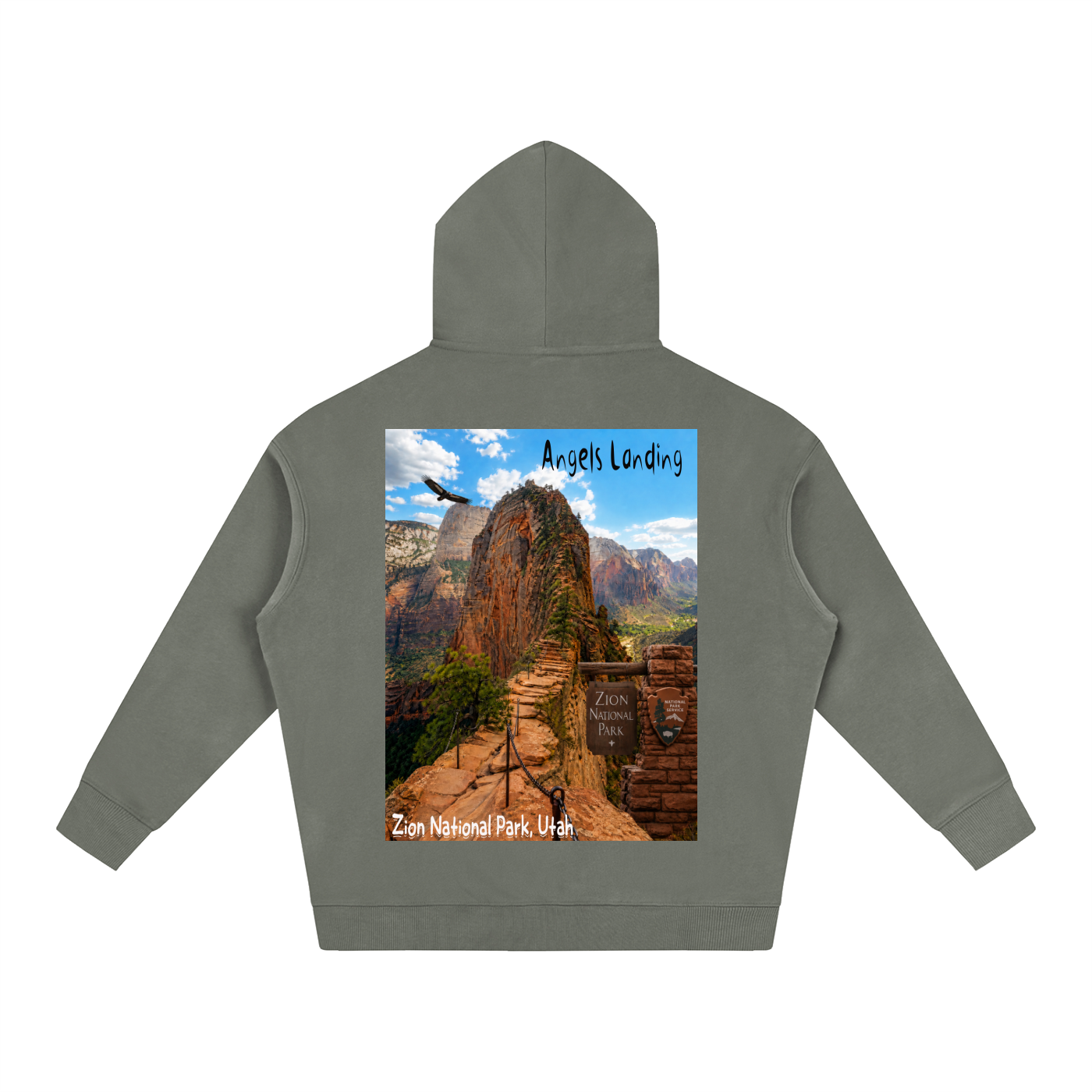 Angels Landing   |  I did'um National Parks Collection |  Oversize Fleeced Hoodie