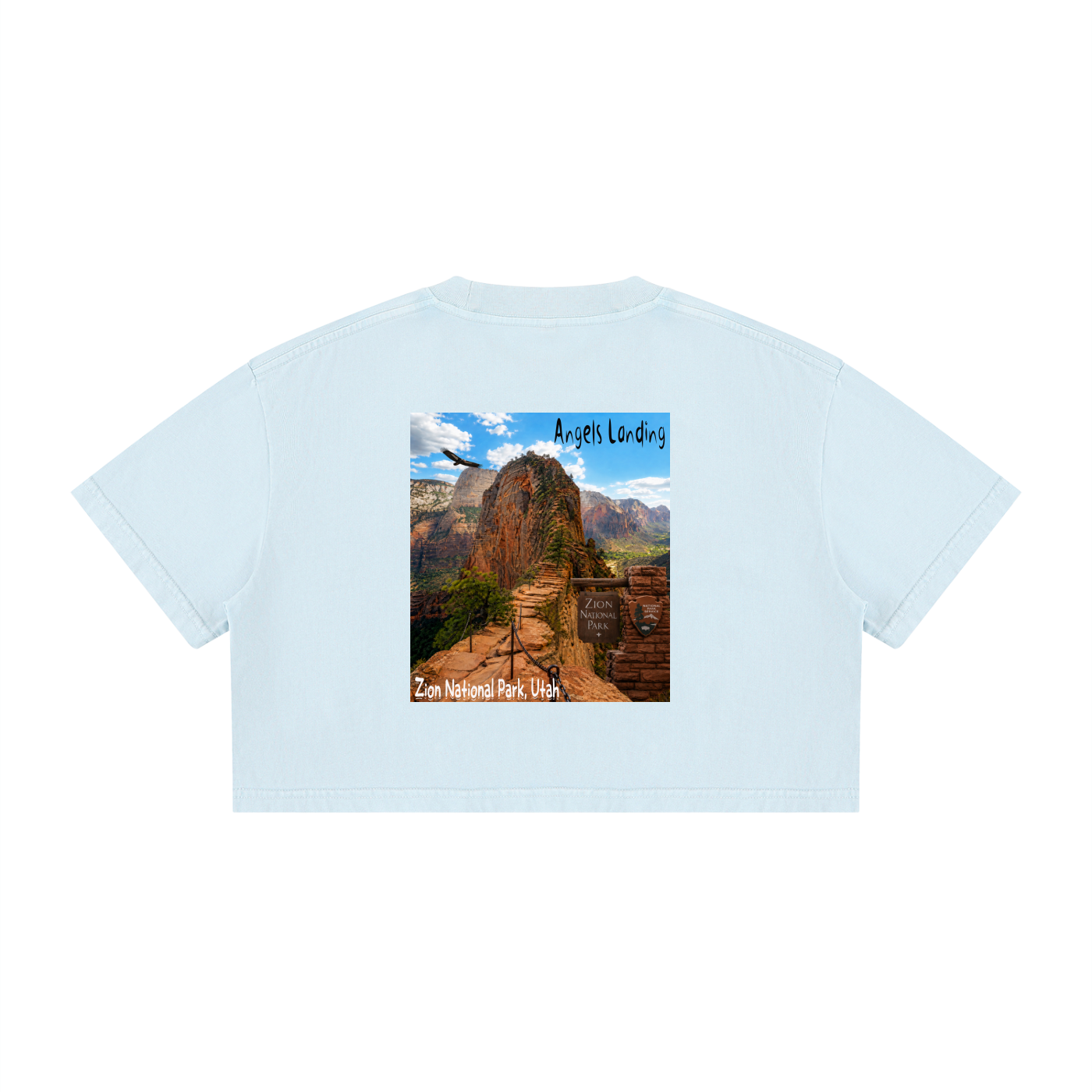 Angels Landing  |  I did'um National Parks Collection  |   Women's Mineral Wash Cotton Crop T-Shirt
