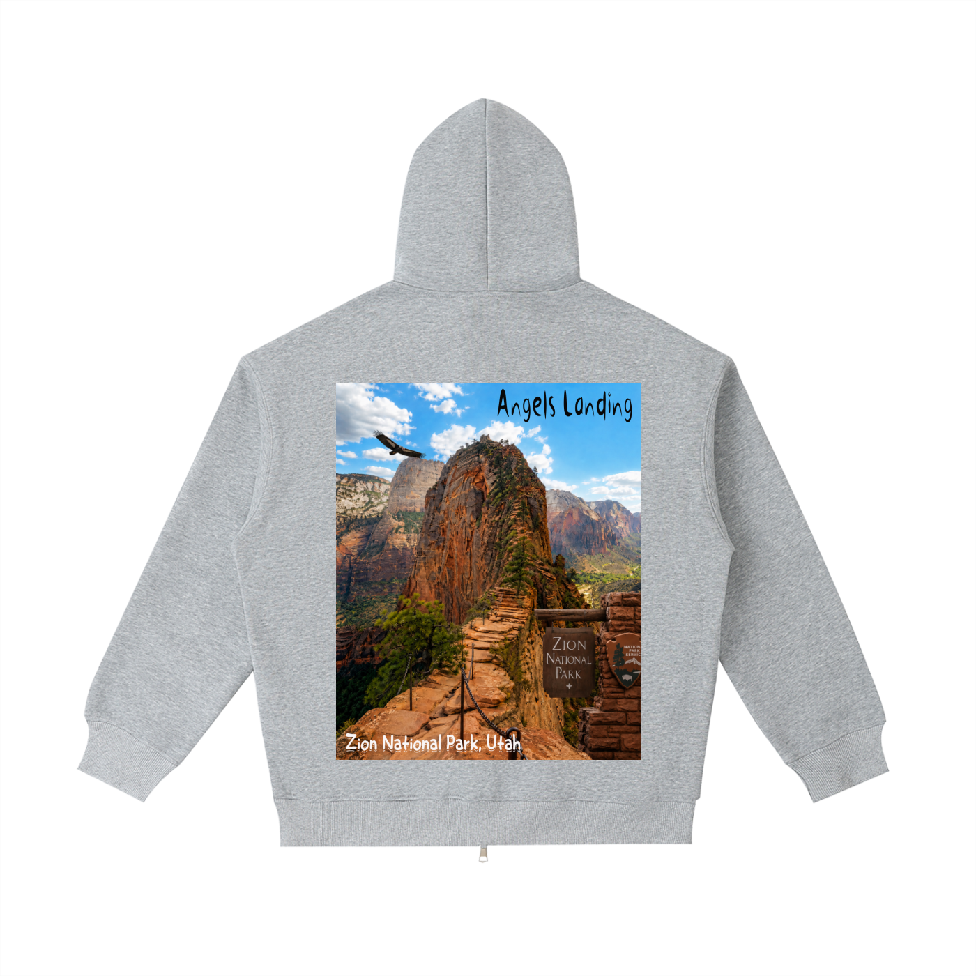 Angels Landing "I did'um" National Parks Collection  | Unisex Heavyweight Pocket Hoodie