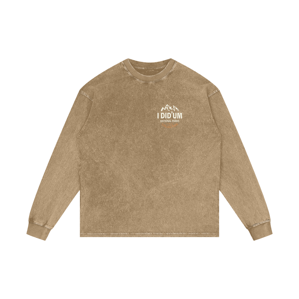 The Narrows  |  "I did'um"  National Parks Collection  |  Acid Wash Oversize Long Sleeve T-Shirt