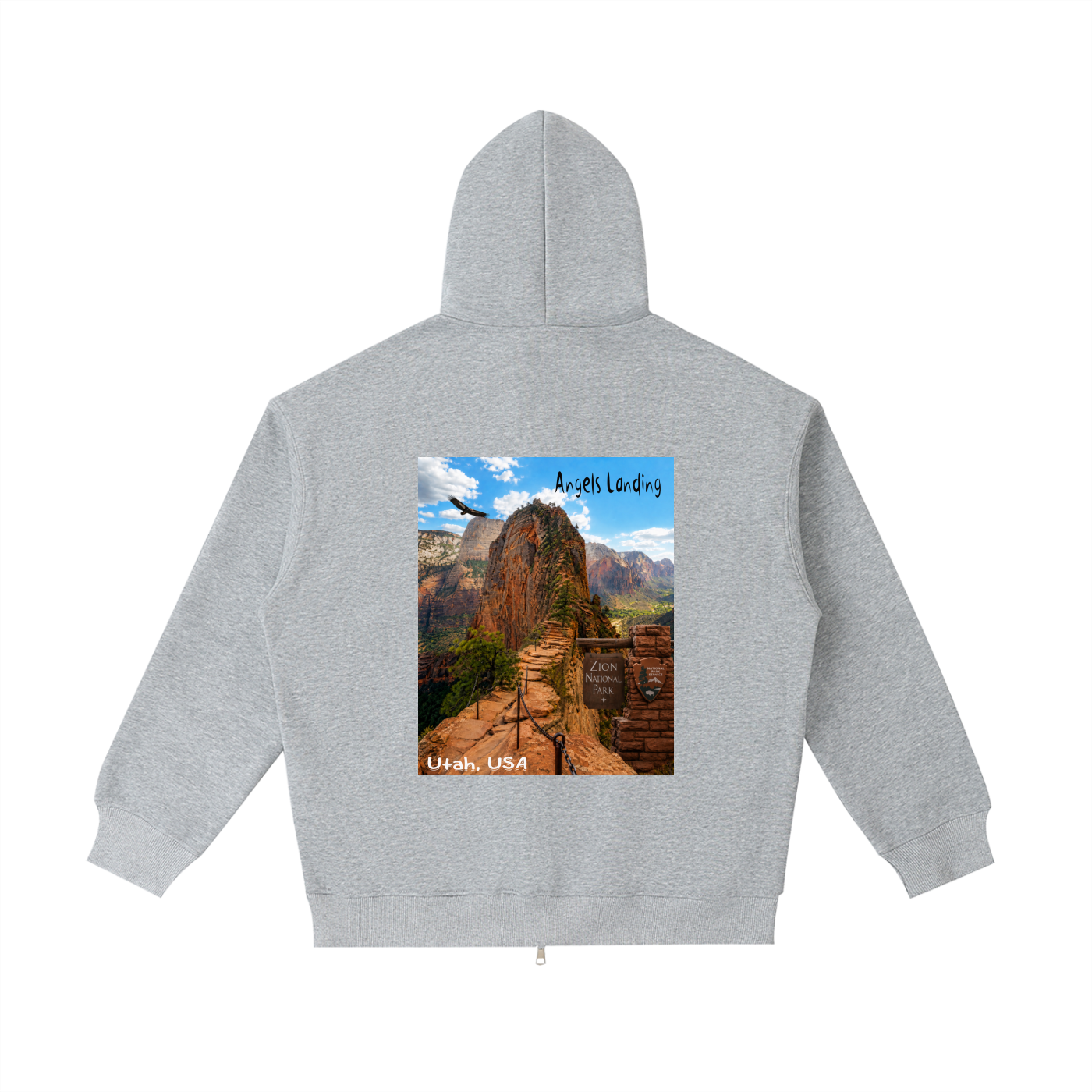 Angels Landing "I did'um" National Parks Collection  | Unisex Heavyweight Pocket Hoodie
