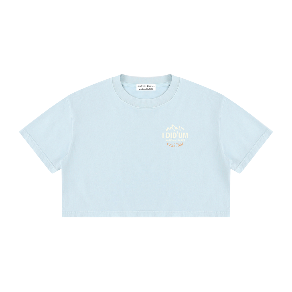 Angels Landing  |  I did'um National Parks Collection  |   Women's Mineral Wash Cotton Crop T-Shirt