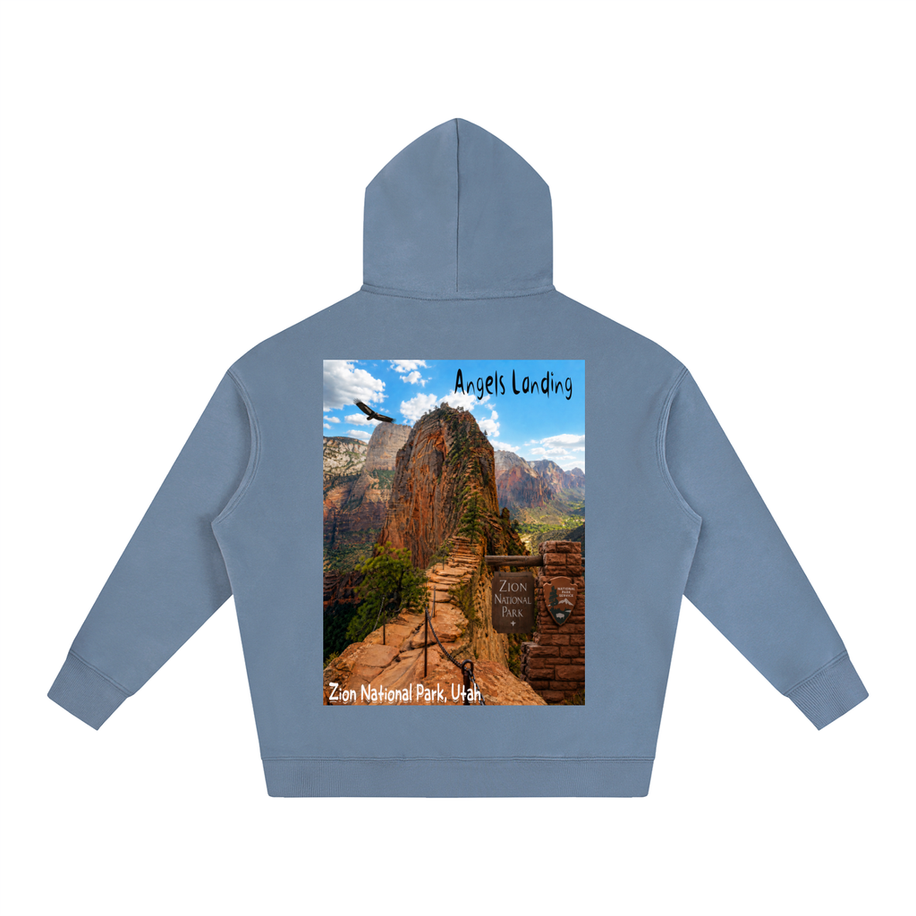 Angels Landing |  I did'um National Parks Collection  |  Oversize Fleeced Zip Up Hoodie