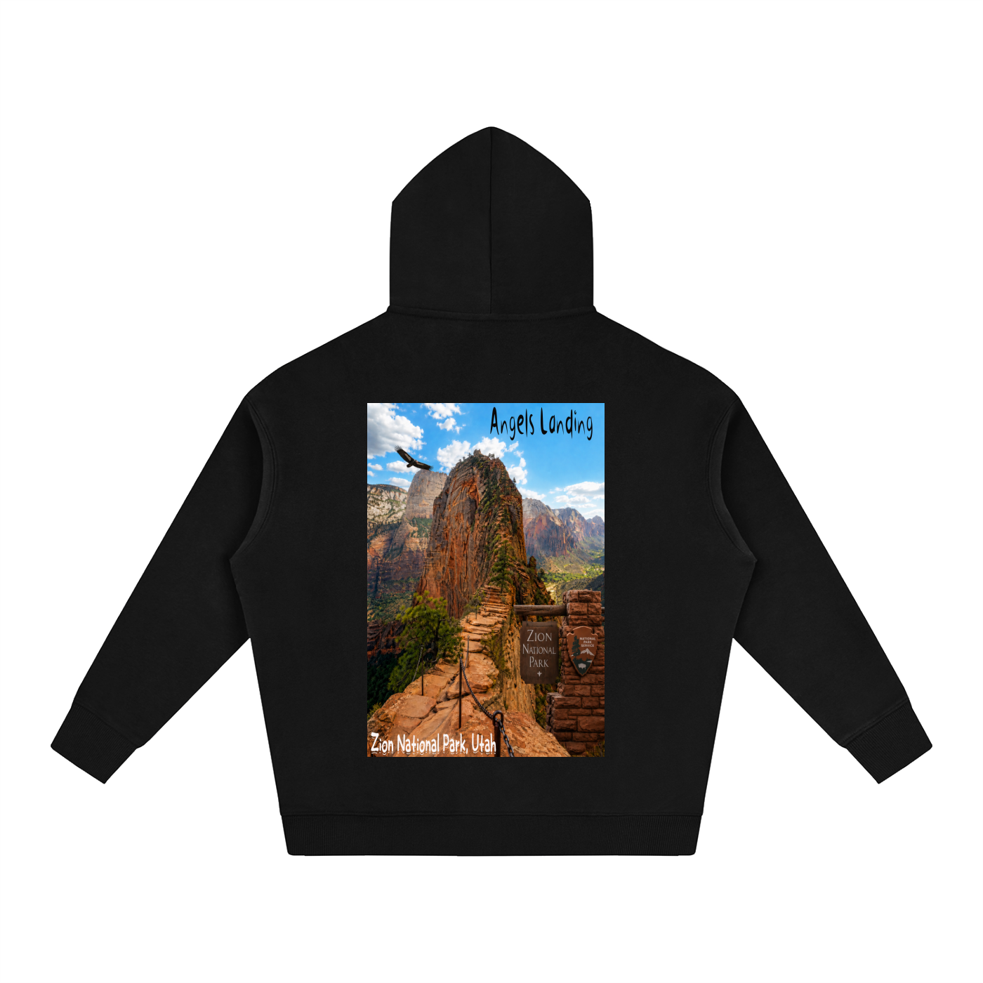 Angels Landing |  I did'um National Parks Collection  |  Oversize Fleeced Zip Up Hoodie