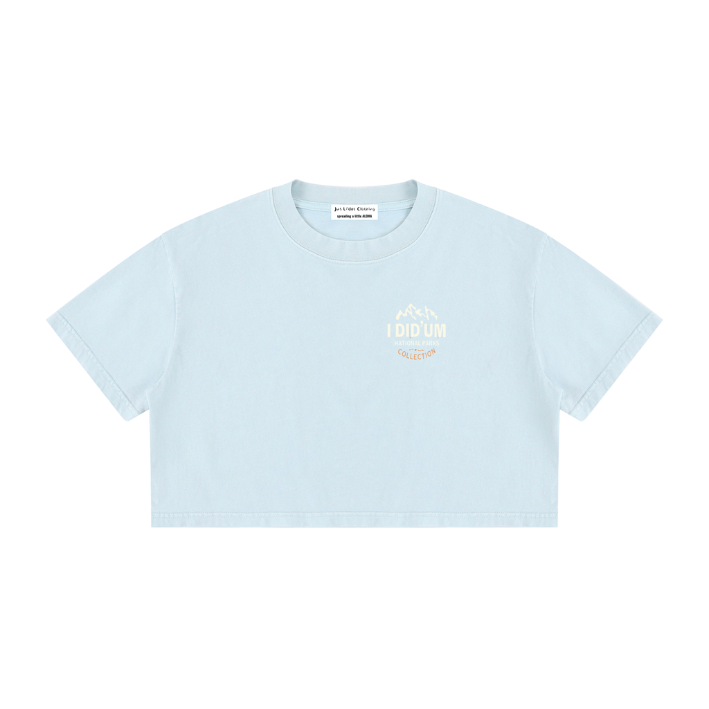 The Narrows  |  I did'um National Parks Collection  |  Women's Mineral Wash Cotton Crop T-Shirt