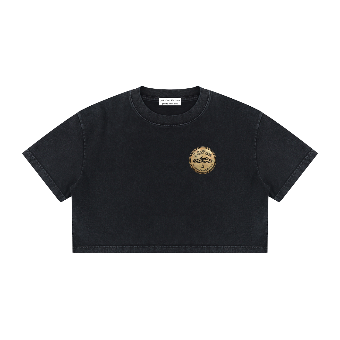 Angels Landing  |  I did'um National Parks Collection  |   Women's Mineral Wash Cotton Crop T-Shirt