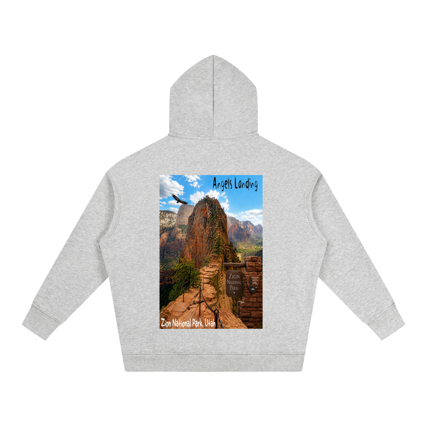 Angels Landing |  I did'um National Parks Collection  |  Oversize Fleeced Zip Up Hoodie