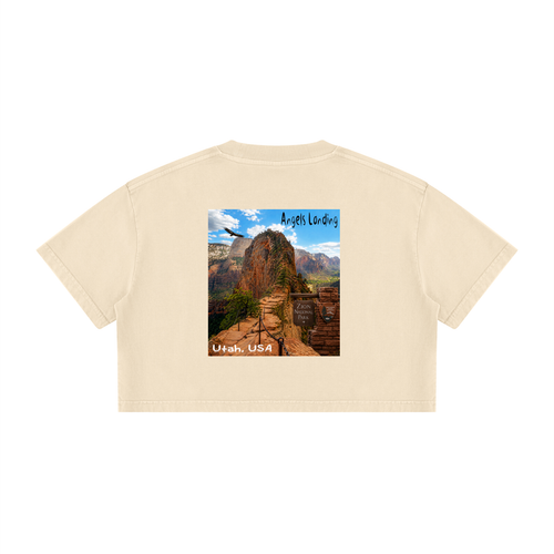 Angels Landing  |  I did'um National Parks Collection  |   Women's Mineral Wash Cotton Crop T-Shirt