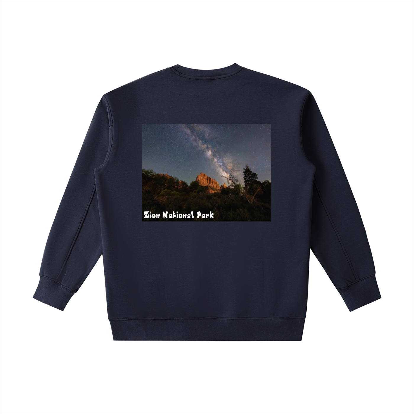 Milky Way Over The Watchman Heavyweight Sweatshirt   |   National Park Dark Sky Collection  |   Unisex Stargazing Sweatshirt