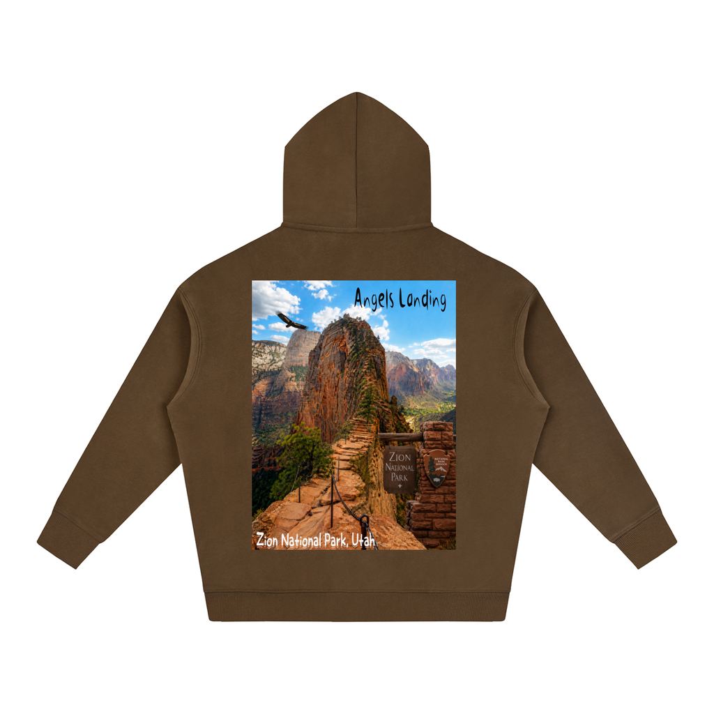 Angels Landing |  I did'um National Parks Collection  |  Oversize Fleeced Zip Up Hoodie