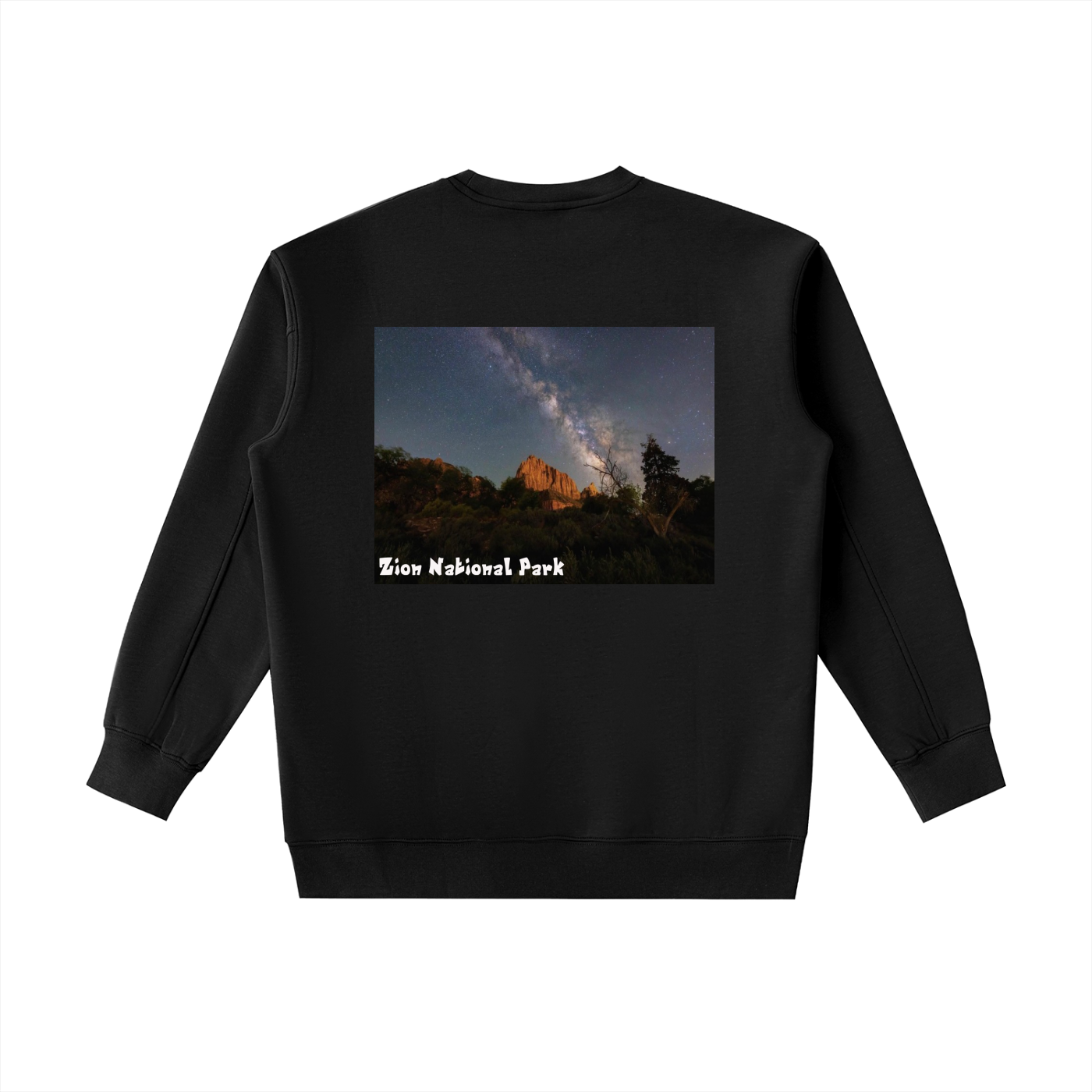 Milky Way Over The Watchman Heavyweight Sweatshirt   |   National Park Dark Sky Collection  |   Unisex Stargazing Sweatshirt