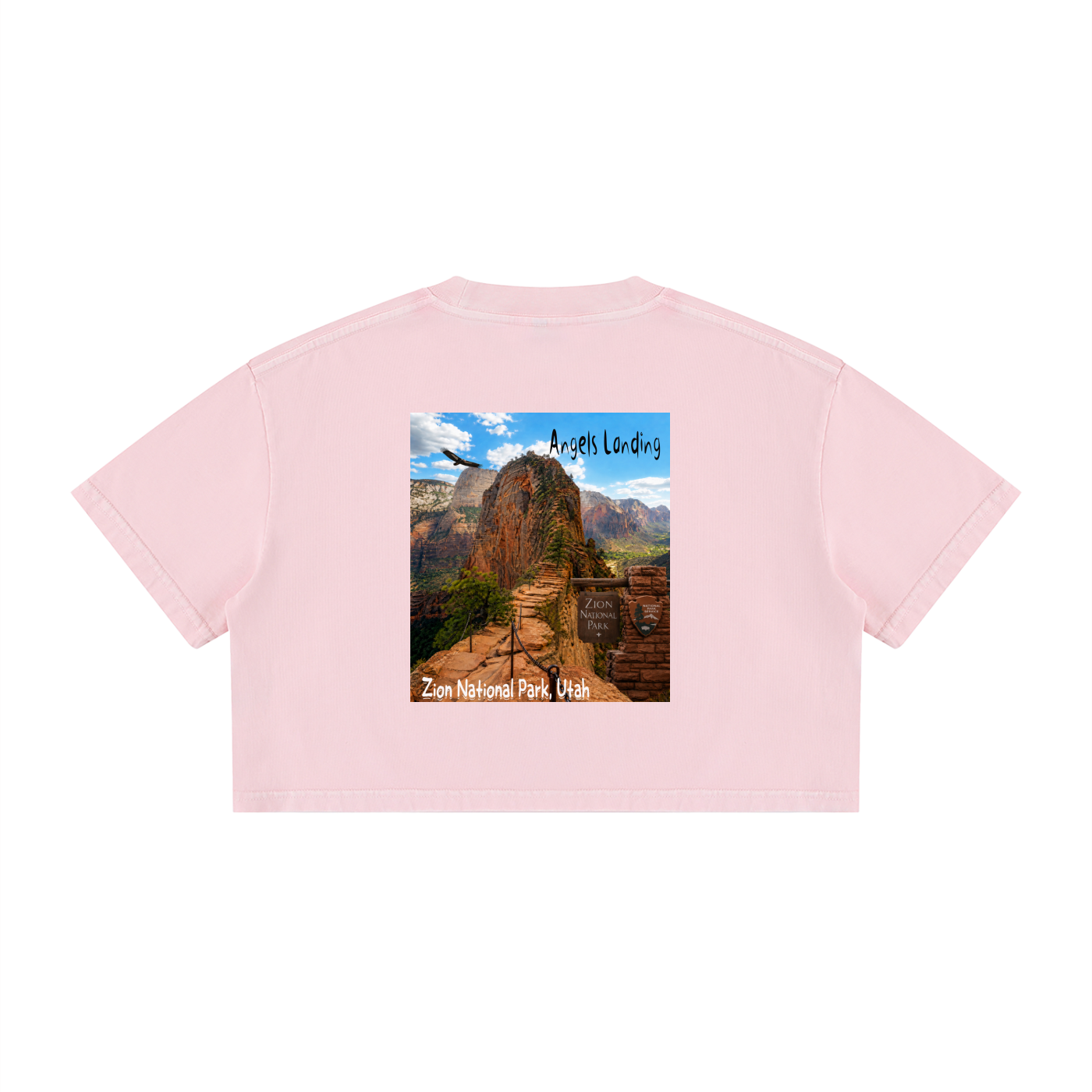 Angels Landing  |  I did'um National Parks Collection  |   Women's Mineral Wash Cotton Crop T-Shirt