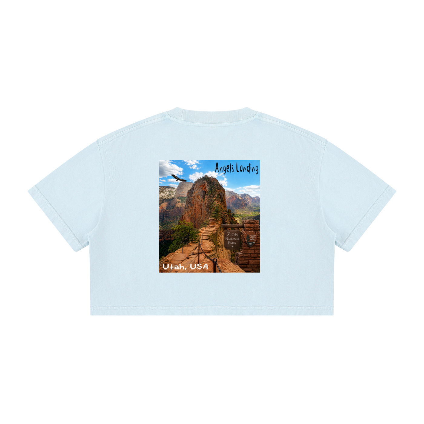 Angels Landing  |  I did'um National Parks Collection  |   Women's Mineral Wash Cotton Crop T-Shirt