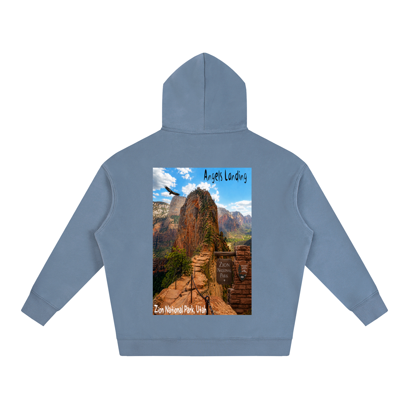 Angels Landing |  I did'um National Parks Collection  |  Oversize Fleeced Zip Up Hoodie