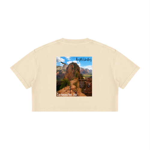 Angels Landing  |  I did'um National Parks Collection  |   Women's Mineral Wash Cotton Crop T-Shirt